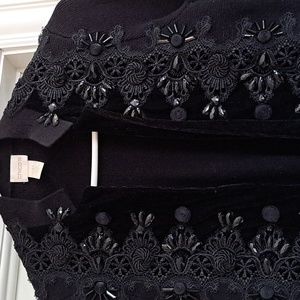 Ladies beaded black sweater